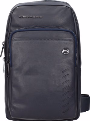Blue Leather Crossbody Bag