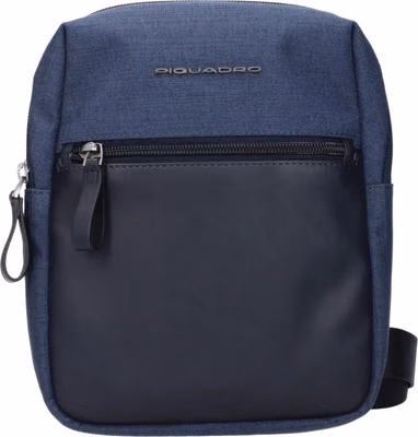 Blue Fabric Crossbody Bag