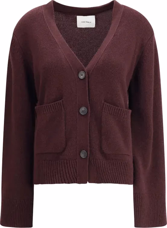 Lisa Yang Purple Cashmere Cardigan