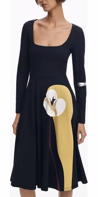 Black Cotton Women Dress