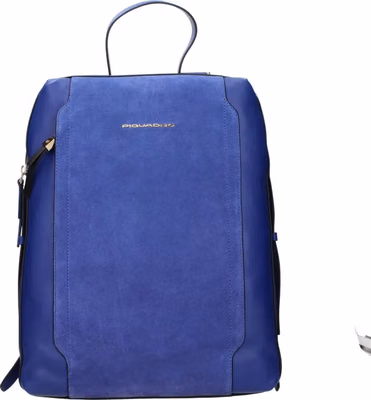 Blue Leather Backpack