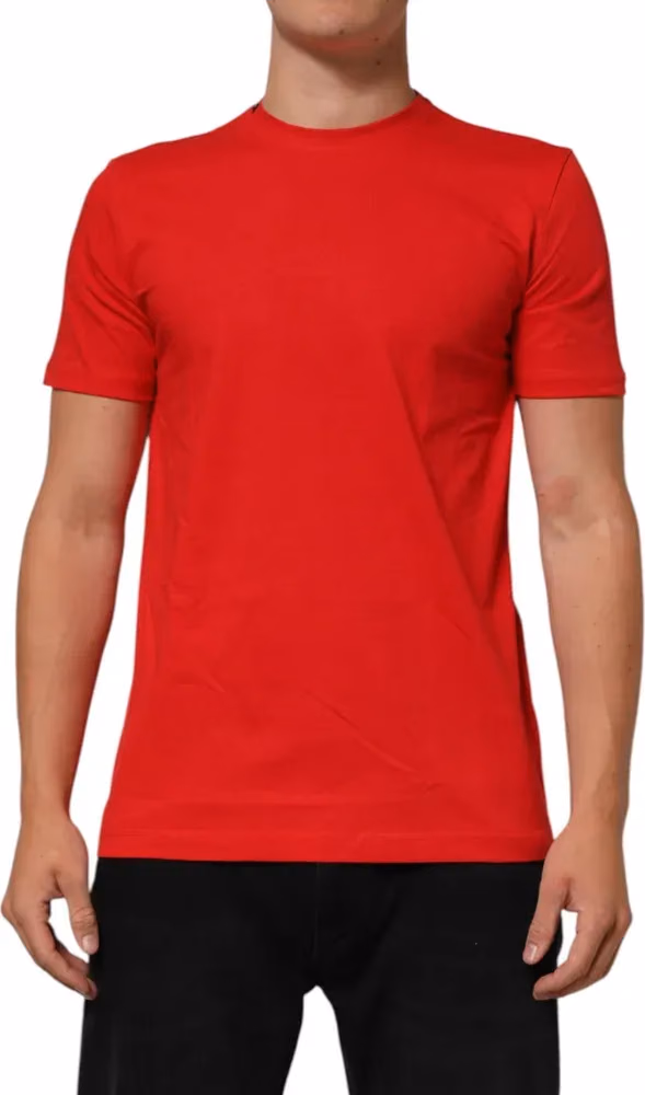 Dolce & Gabbana Red Goodluck 2023 Cotton Crew Neck T-shirt