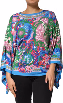 Multicolor Floral Printed Tunic Blouse Top