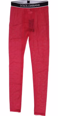 Fuchsia Nylon Logo Lace Leggings Pants Underwear
