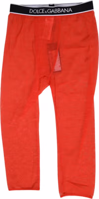 Red Logo Lace Tight Midi Trousers Underwear