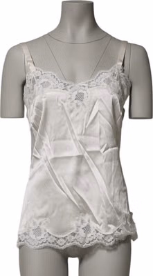 Off White Floral Lace Tank Lingerie Top Underwear