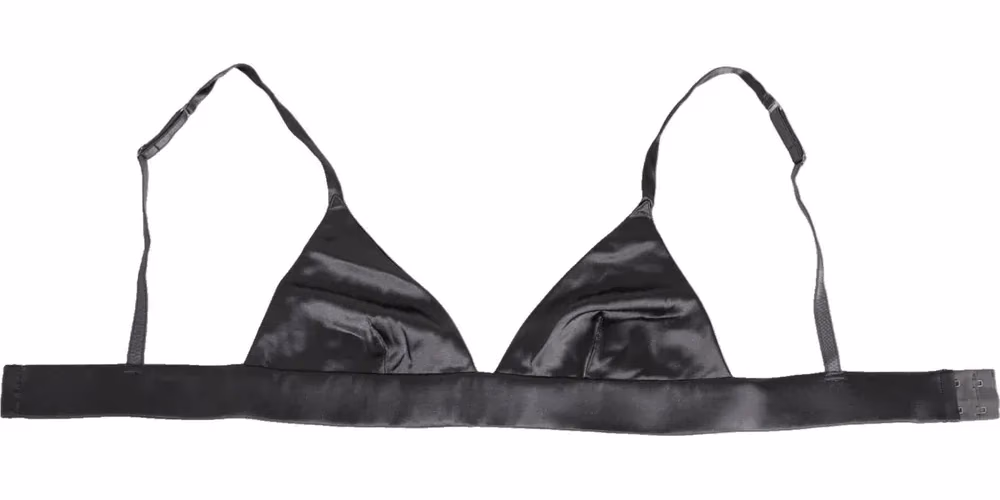 Dolce & Gabbana Black Silk Satin Triangle Soft Cup Underwear