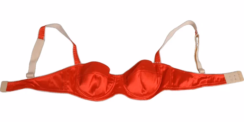 Dolce & Gabbana Red Silk Satin Underwire Bra Semi-Pad Underwear