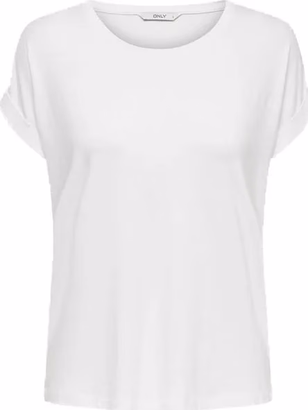 Only White Polyester T-Shirt