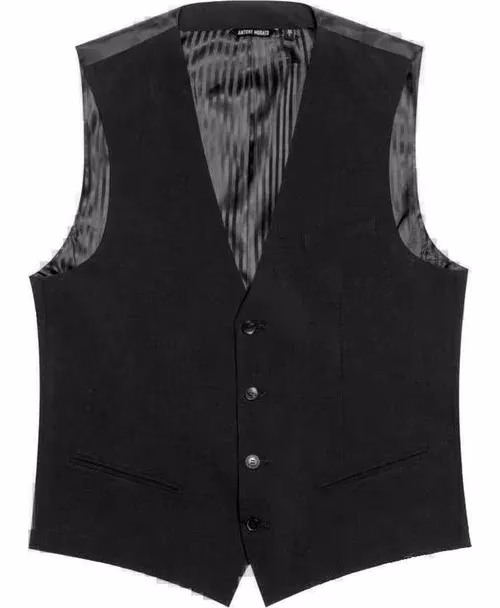 Antony Morato Black Polyester Waistcoat