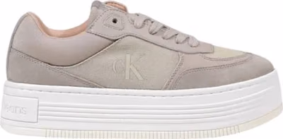 Beige Recycled Cotton Platform Sneakers