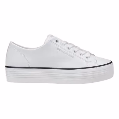 Black And White Leather Platform Sneakers