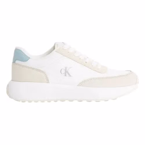 Calvin Klein Jeans Beige Leather Athletic Sneakers