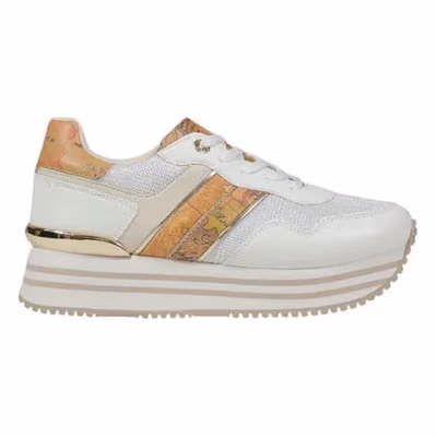 White Polyethylene Platform Sneakers