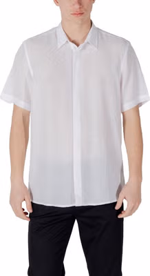 White Lyocell Shortsleeve Shirt