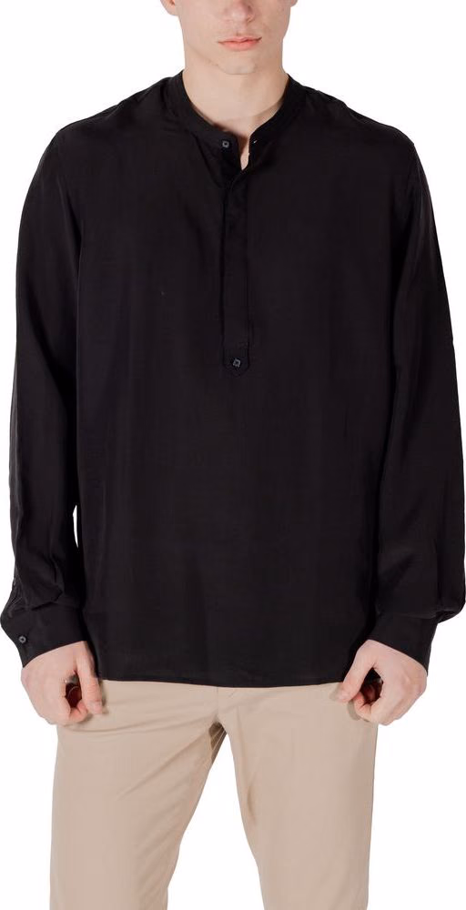 Antony Morato Black Lyocell Shirt