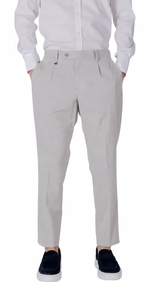Antony Morato Gray Polyester Dress Pants