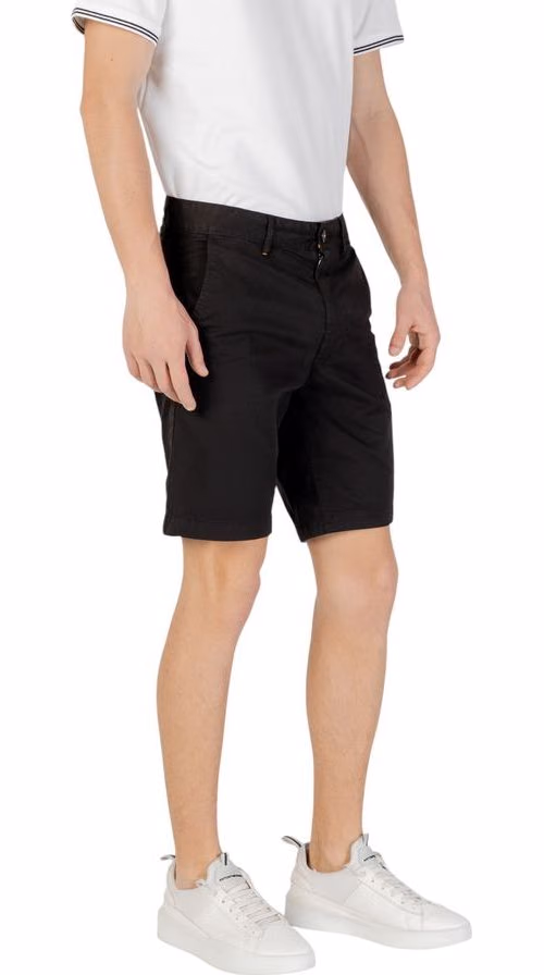 Hugo Boss Black Cotton Bermuda Shorts