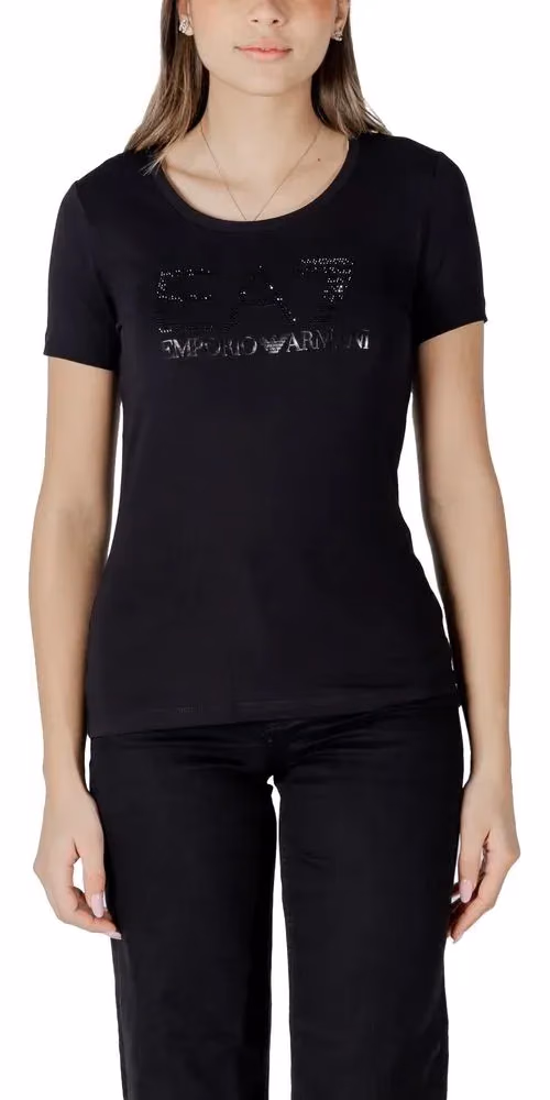 EA7 Emporio Armani Black Cotton T-Shirt