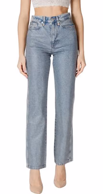 Blue Cotton Mom Jeans