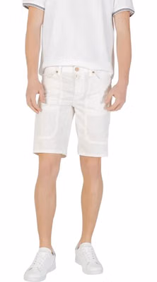 White Cotton Bermuda Shorts