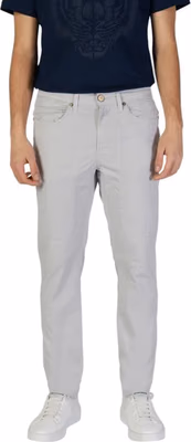 Gray Cotton Skinny Pants