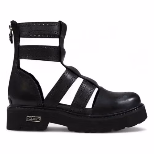 Cult Black Leather Sandals