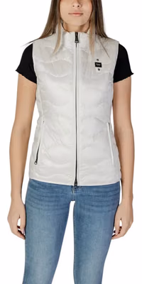 White Polyamide Sleeveless Jacket