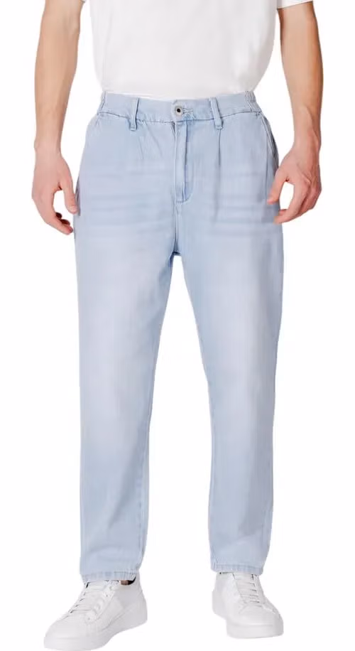 Gianni Lupo Blue Cotton Slim Fit Jeans