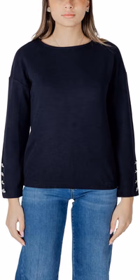Blue Polyester Sweatshirt