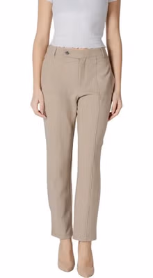 Beige Viscose Pants