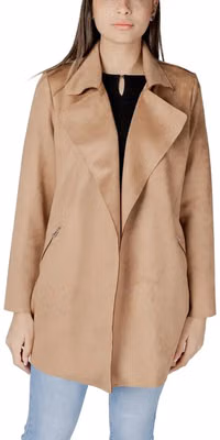 Beige Polyester Trench Coat
