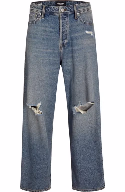 Jack Jones Blue Cotton Relaxed Fit Jeans