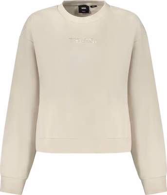 Beige Cotton Women Sweatshirt