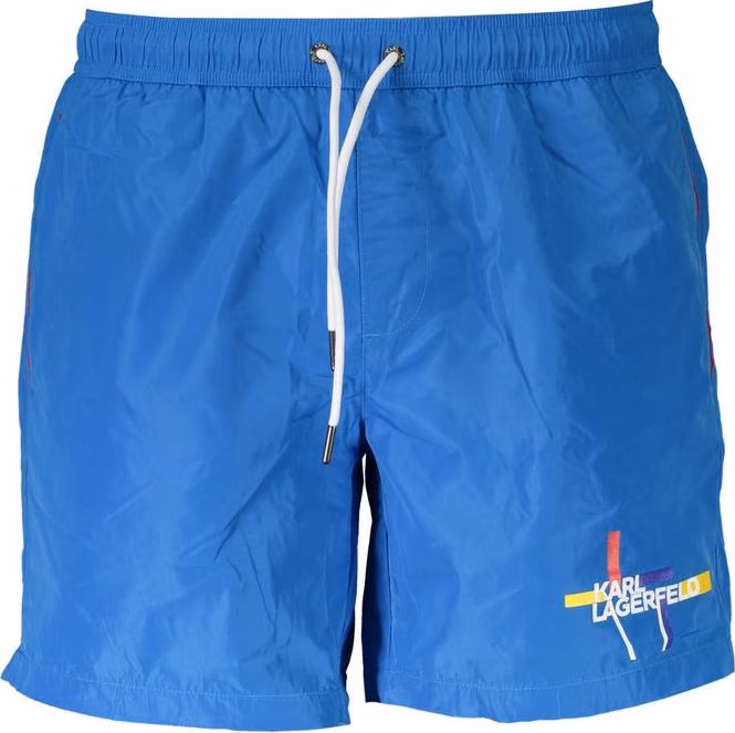 Karl Lagerfeld Azzurro Polyester Men Swim Boxer