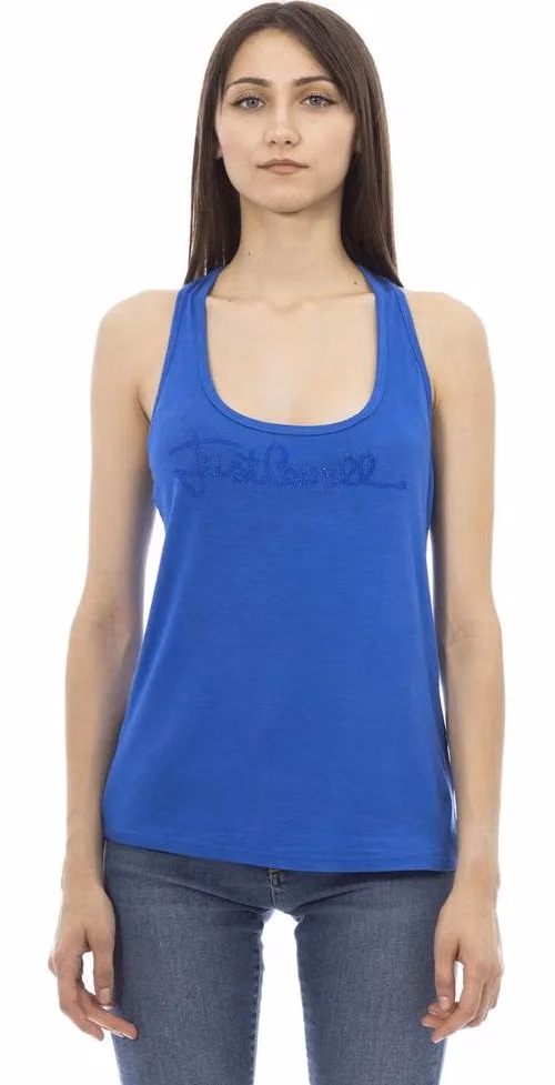 Just Cavalli Blue Viscose Women Top