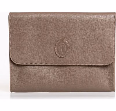 Brown Polyester Men Clutch