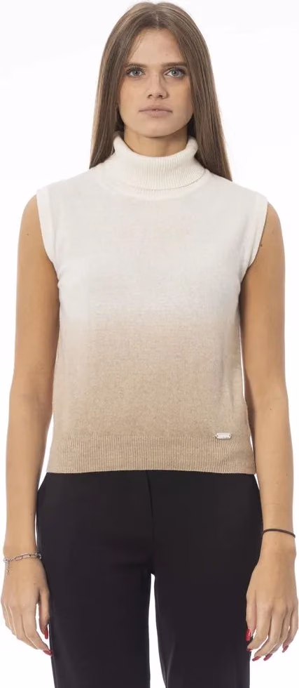 Baldinini Trend White Wool Women Sweater