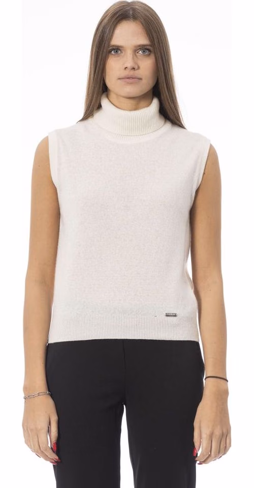 Baldinini Trend White Wool Women Sweater