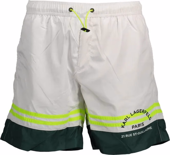 Karl Lagerfeld Bianco Polyester Men's Swim Boxer