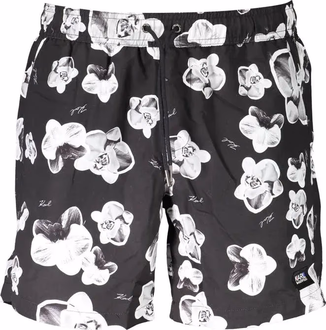 Karl Lagerfeld Nero Polyester Men's Swim Boxer