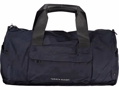 Blue Polyester Men's Bag with Adjustable Shoulder Strap