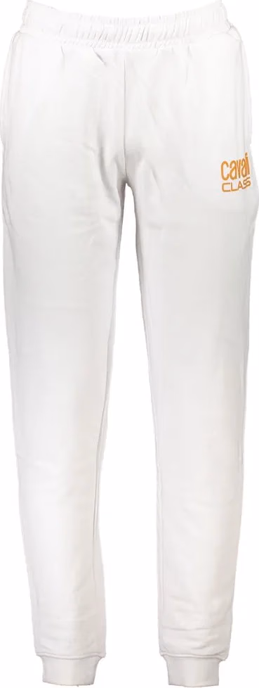 Cavalli Class Bianco Cotton Men Hoodie