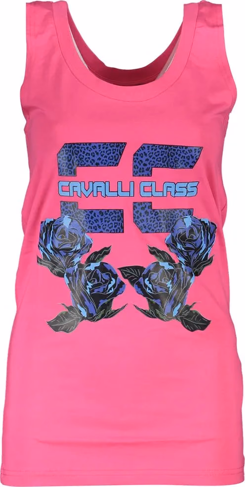 Cavalli Class Rosa Cotton Women Tank Top