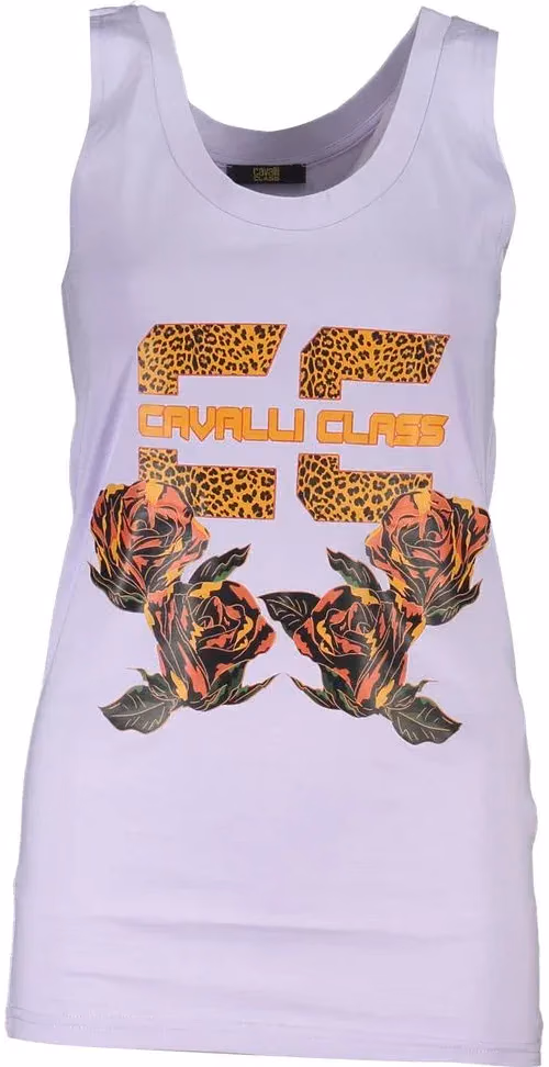 Cavalli Class Viola Cotton Women Tank Top