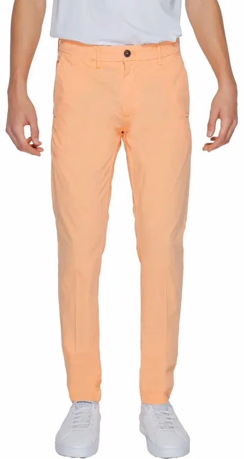 Borghese Orange Cotton Chino Pants