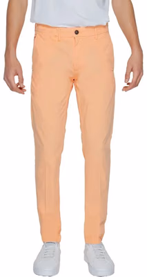 Orange Cotton Chino Pants