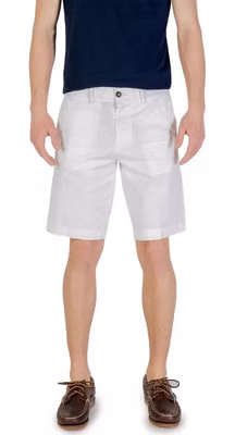White Cotton Bermuda Shorts