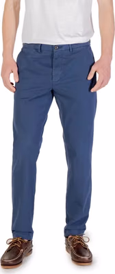 Blue Cotton Skinny Pants