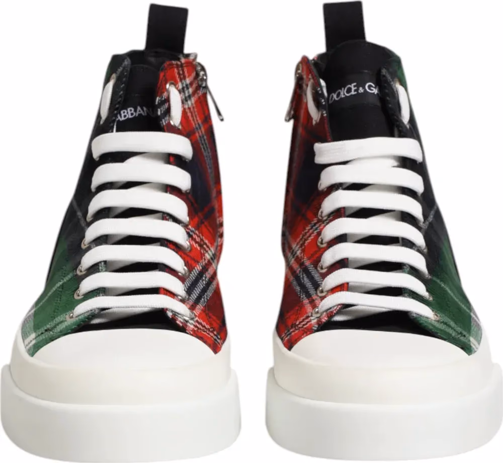 Dolce & Gabbana Multicolor Cotton High Top Men Sneakers Shoes